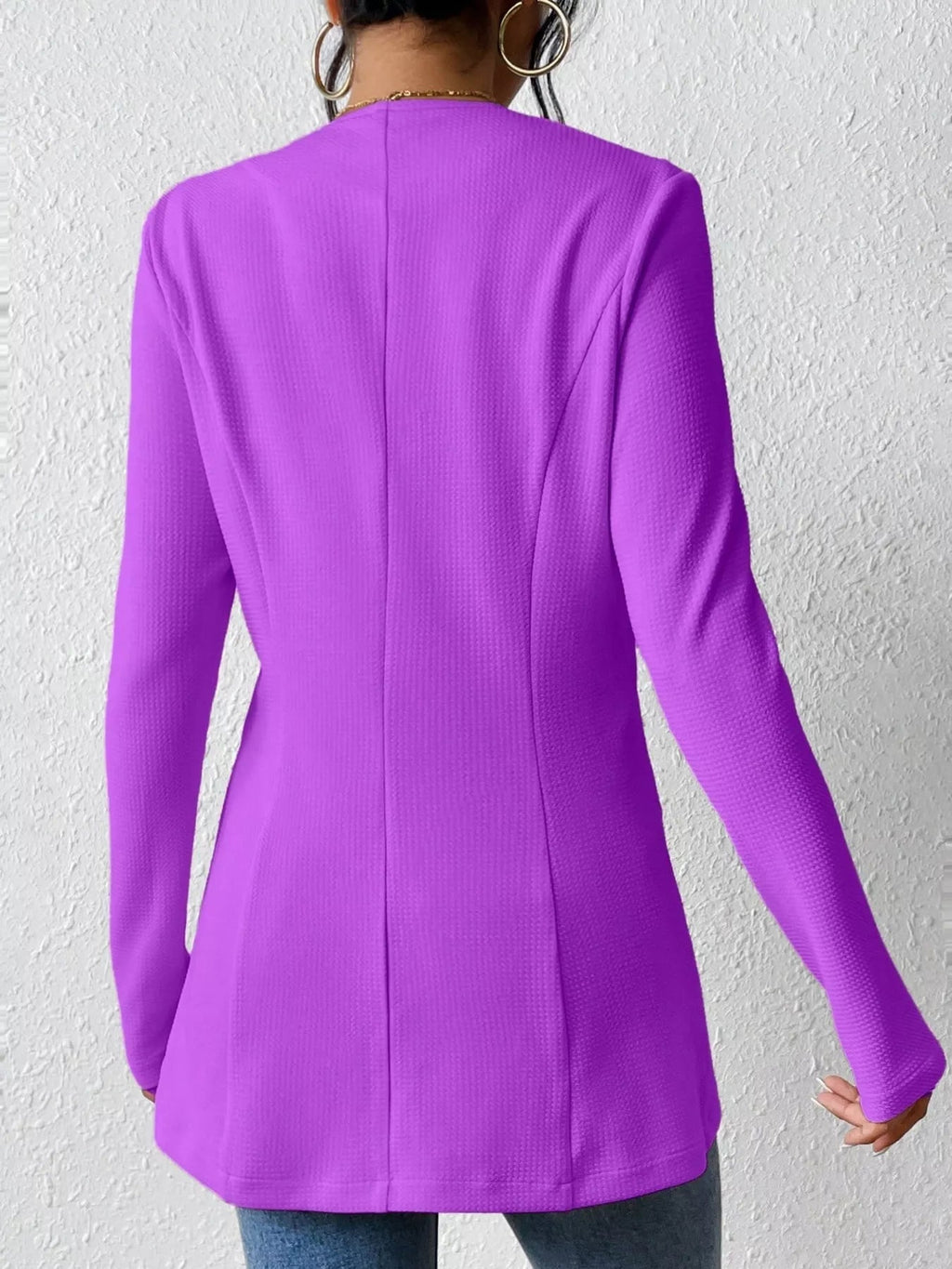 Single - Button Long Sleeve Blazer - Crowned Energy CO.