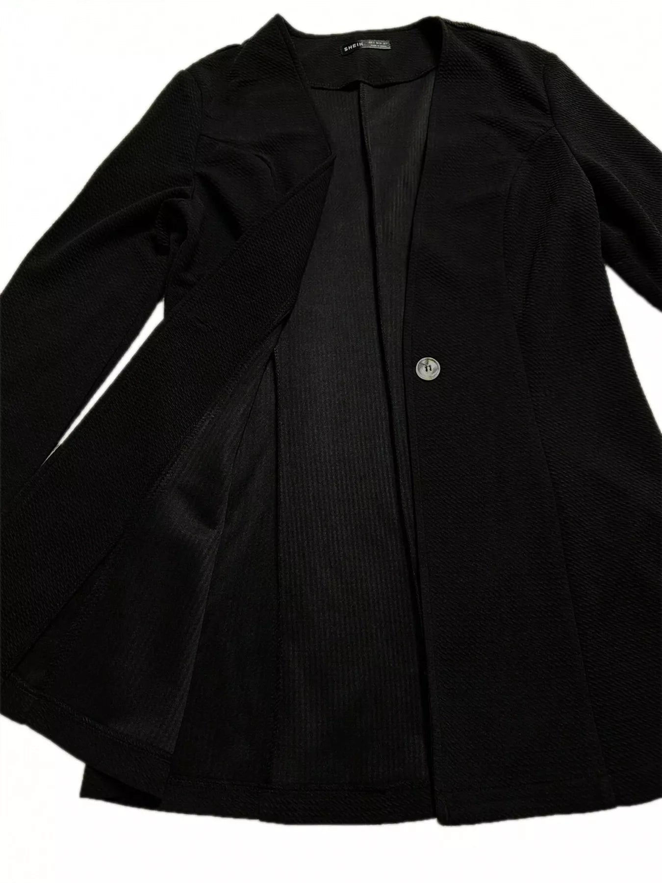 Single - Button Long Sleeve Blazer - Crowned Energy CO.
