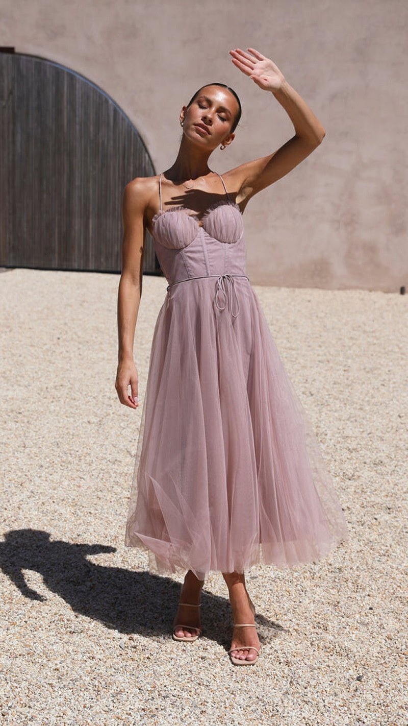 Crowned Energy CO. Pale Pinkish Grey / L Goddess Vibes Dresses Sling Casual Dress Women's Multi-color