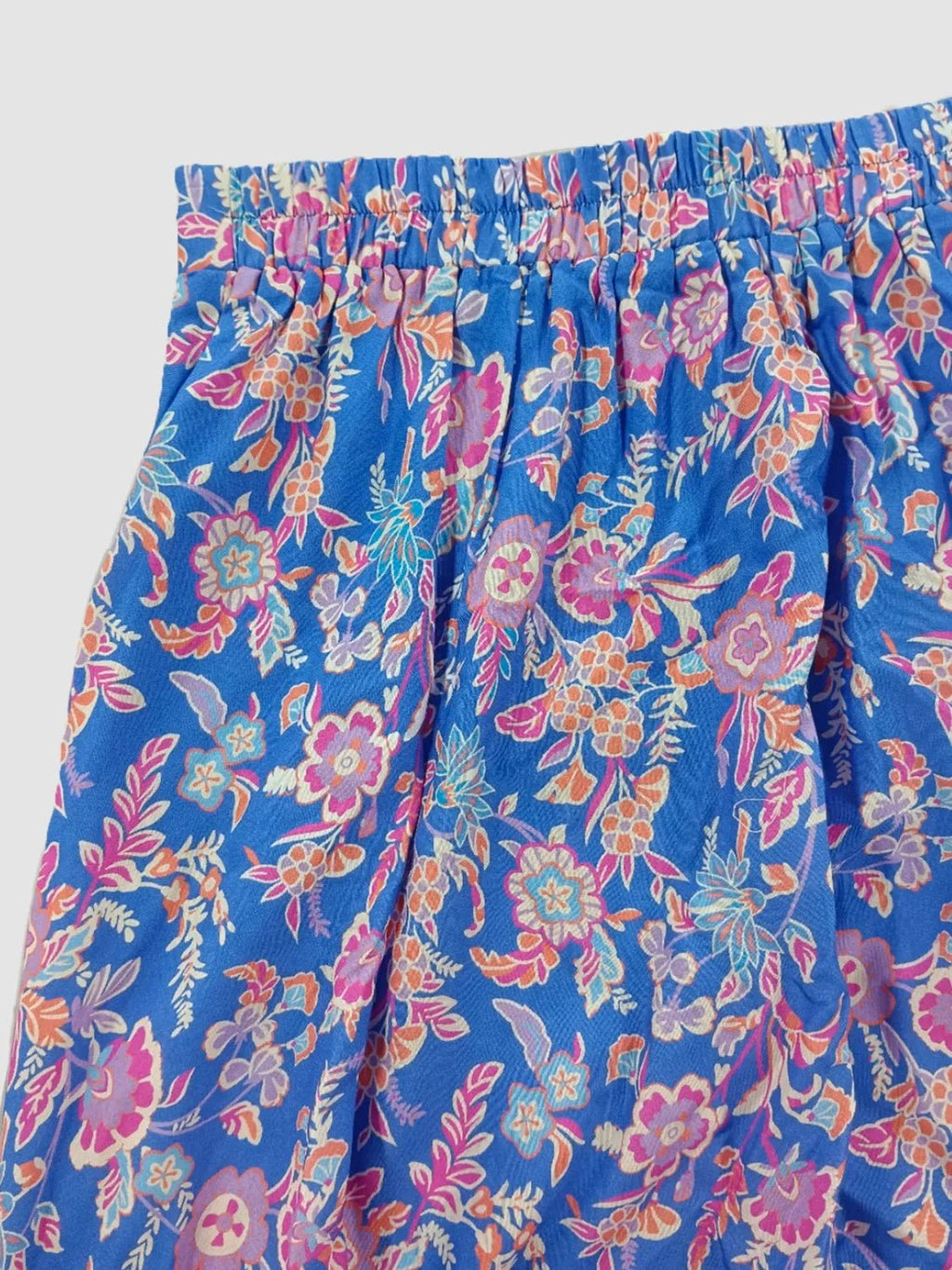 Crowned Energy CO. Blue Purple / S Trendsi OUTFIT SET Smocked Off-Shoulder Printed Top and Skirt Set