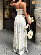 Smocked Tube Top and Pants Set - Goddess Vibes