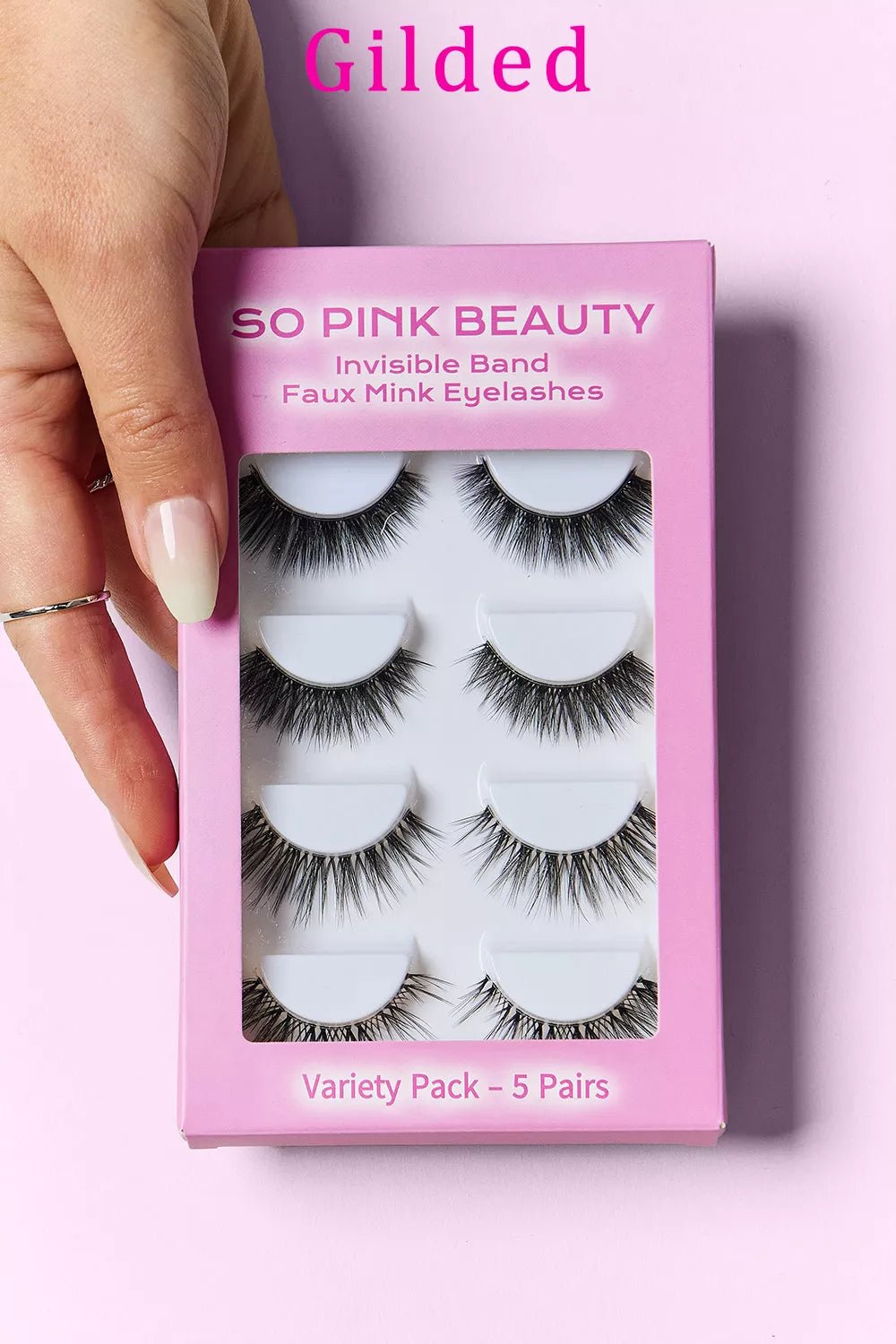 SO PINK BEAUTY Faux Mink Eyelashes Variety Pack 5 Pairs - Goddess Vibes