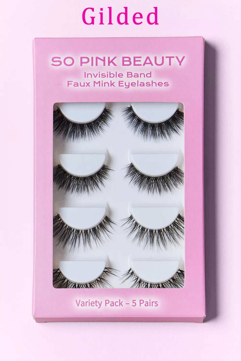 SO PINK BEAUTY Faux Mink Eyelashes Variety Pack 5 Pairs - Goddess Vibes