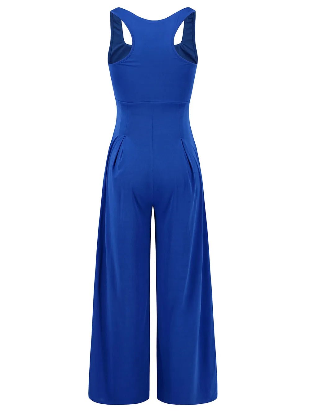 Square Neck Wide Strap Jumpsuit - Crowned Energy CO.