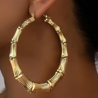Stainless Steel Textured Hoop Earrings - Goddess Vibes