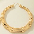 Stainless Steel Textured Hoop Earrings - Goddess Vibes