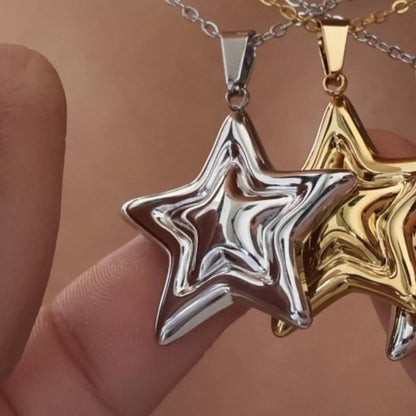 Stainless Steel Zircon Star Necklace - Goddess Vibes