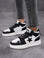 Star Pattern Lace Up Sneakers - Goddess Vibes