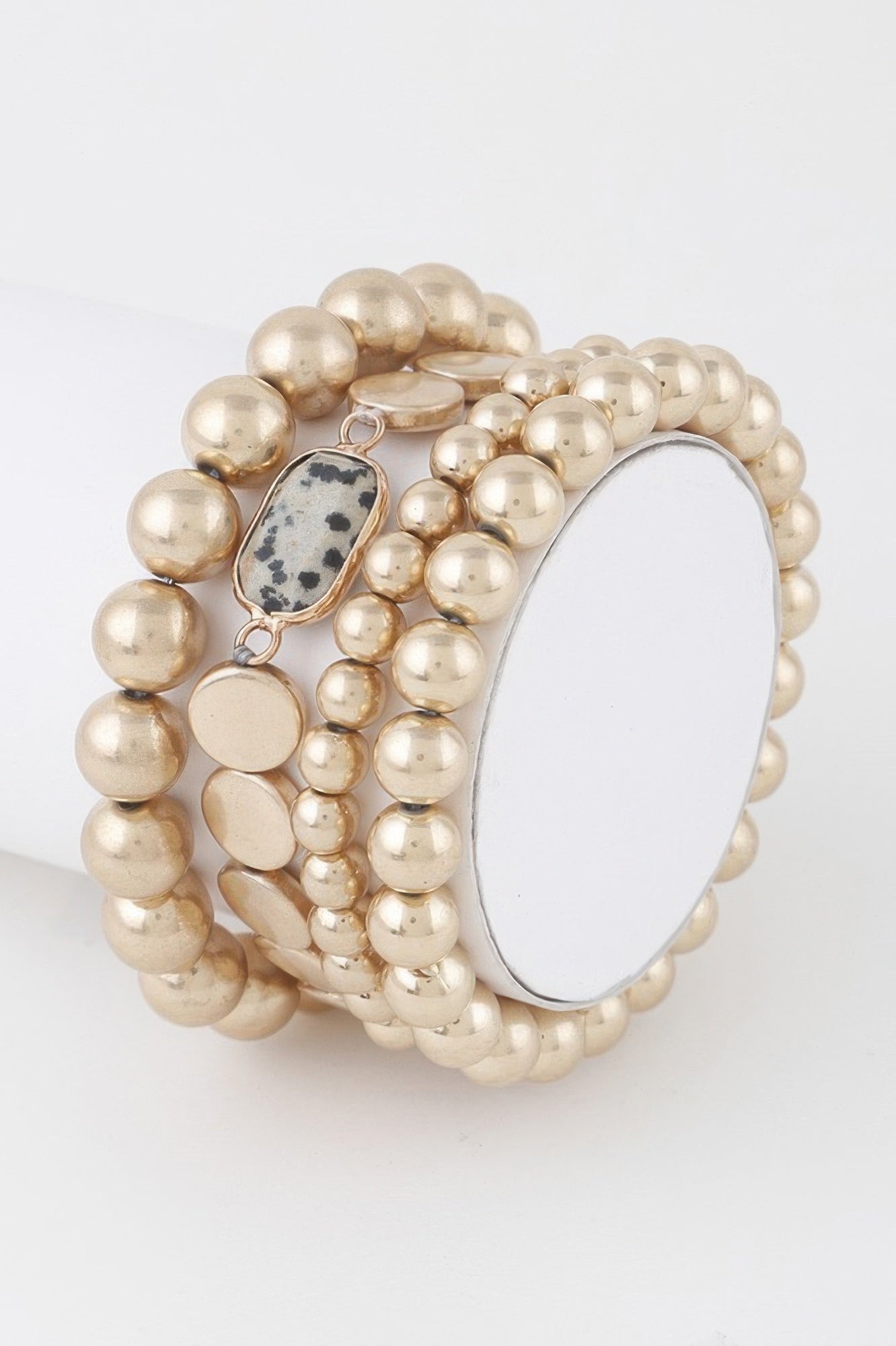 Stone Pendant Beaded Bracelet - Crowned Energy CO.