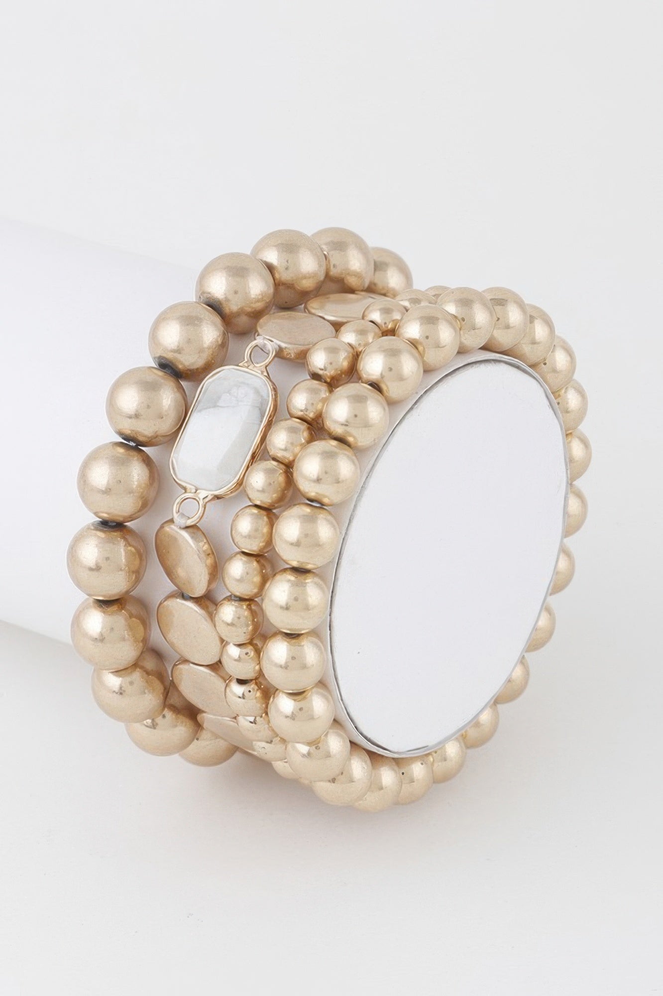 Stone Pendant Beaded Bracelet - Crowned Energy CO.