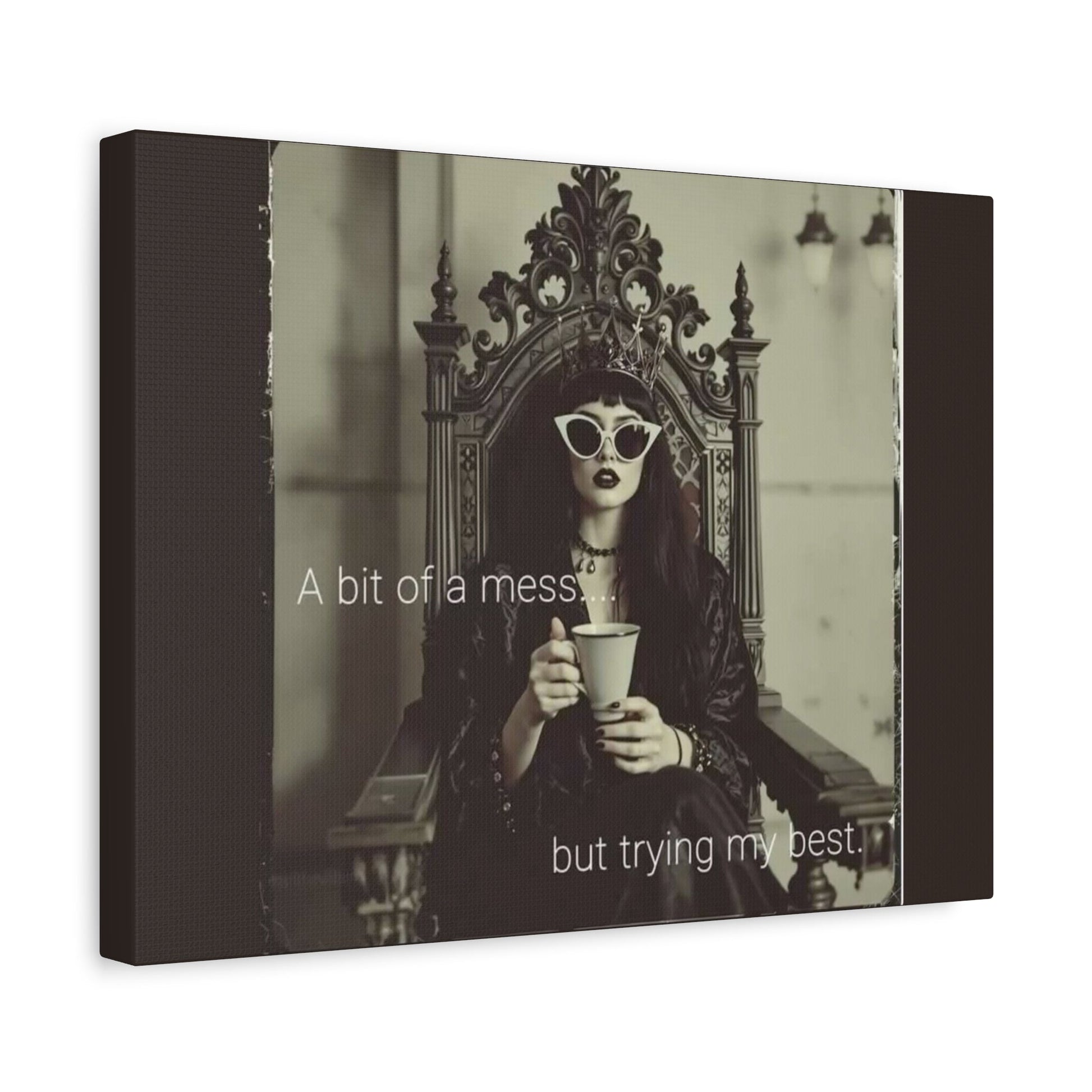 Stretched Canvas Wall Art, Motivational Decor for Home, Inspirational Quote Art for Living Room or Office - Goddess Vibes