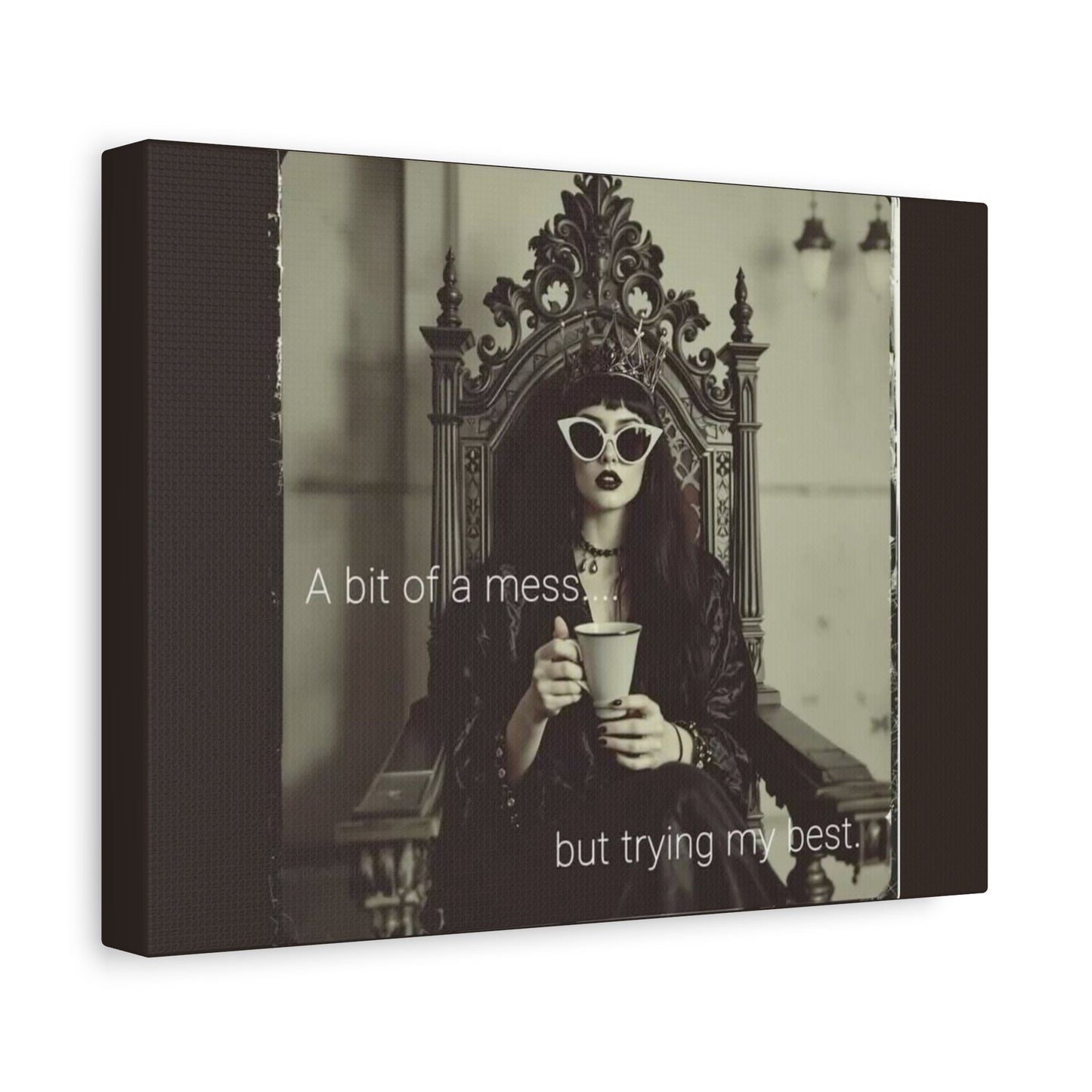 Stretched Canvas Wall Art, Motivational Decor for Home, Inspirational Quote Art for Living Room or Office - Goddess Vibes