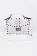 Studded Top Handle Transparent Bag - Crowned Energy CO.