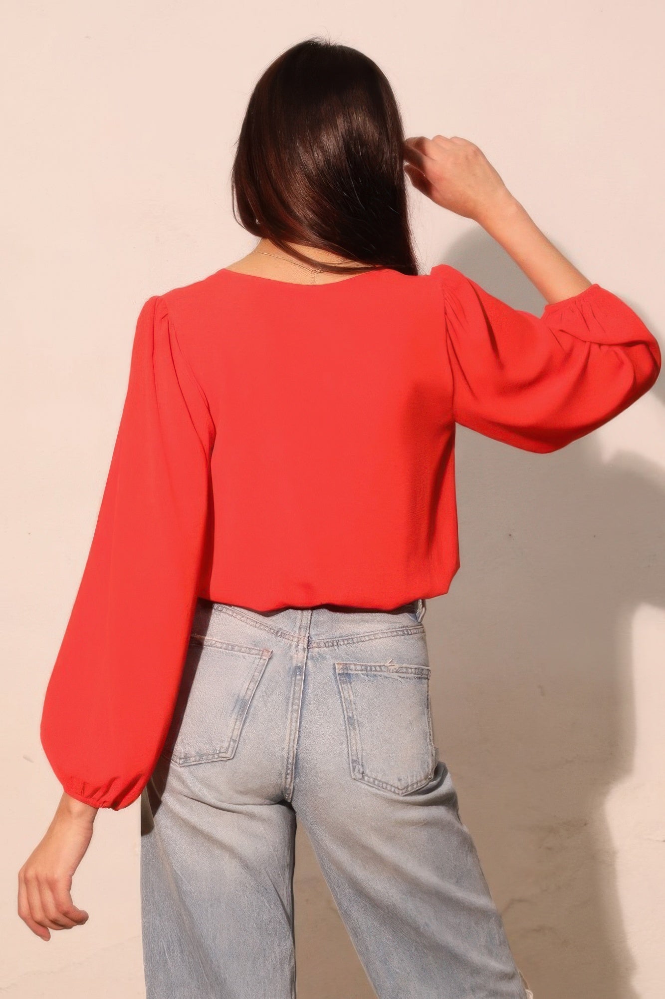 Textured Solid Long Sleeve Crop Top - Crowned Energy CO.