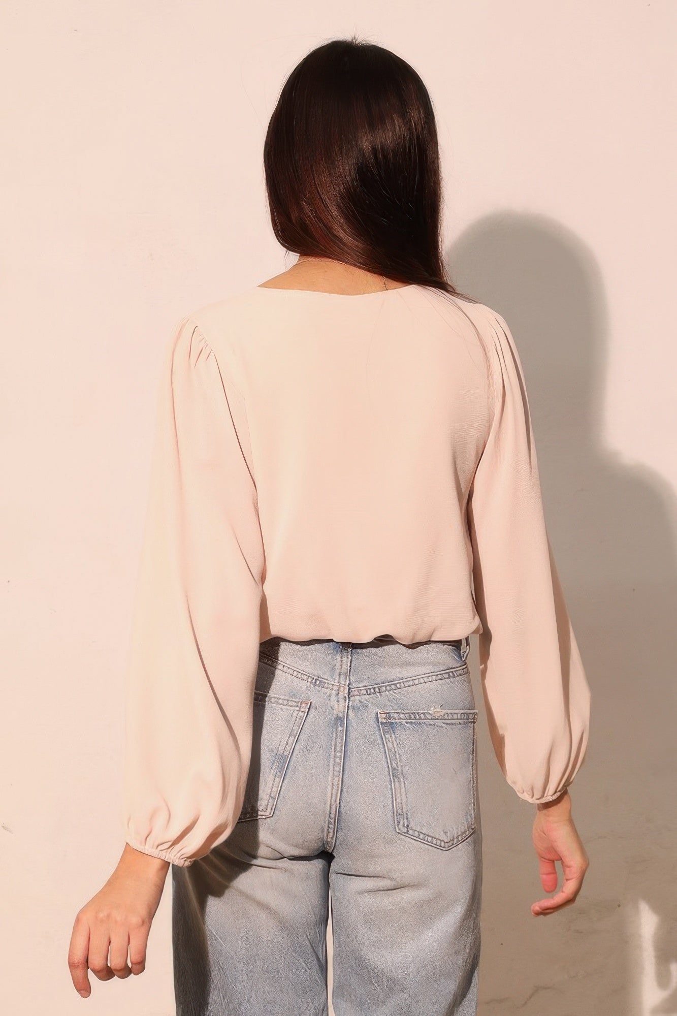 Textured Solid Long Sleeve Crop Top - Crowned Energy CO.