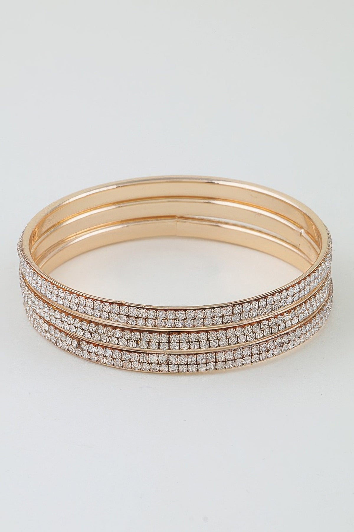 Triple Bejeweled Cuff Bracelet - Crowned Energy CO.