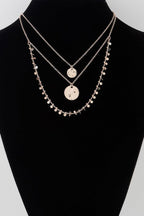 Triple Disc Charm Chain Necklace - Goddess Vibes