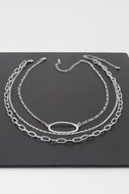 Triple Open Oval Chain Necklace - Goddess Vibes