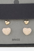 Twin Hearts Stud Earrings - Goddess Vibes