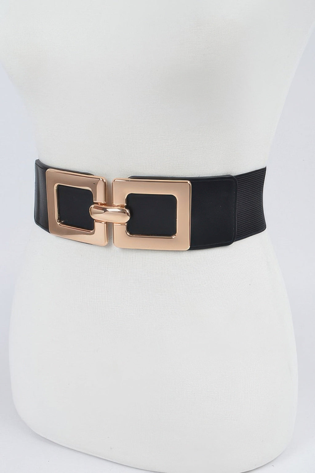 Two Square Buckle Elastic Belt - Crowned Energy CO.