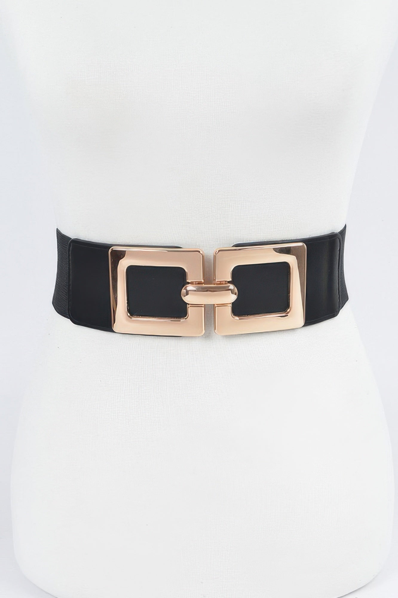 Two Square Buckle Elastic Belt - Crowned Energy CO.