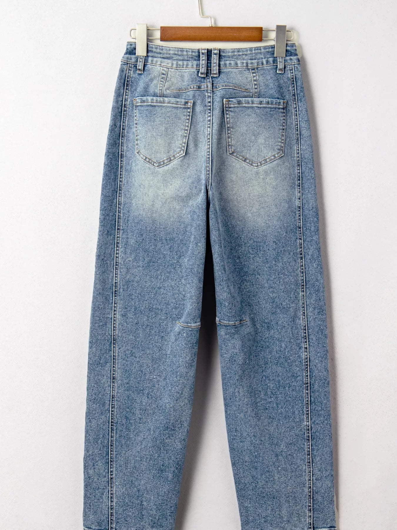 Vintage Washed Seam Detail Shift Jeans - Crowned Energy CO.