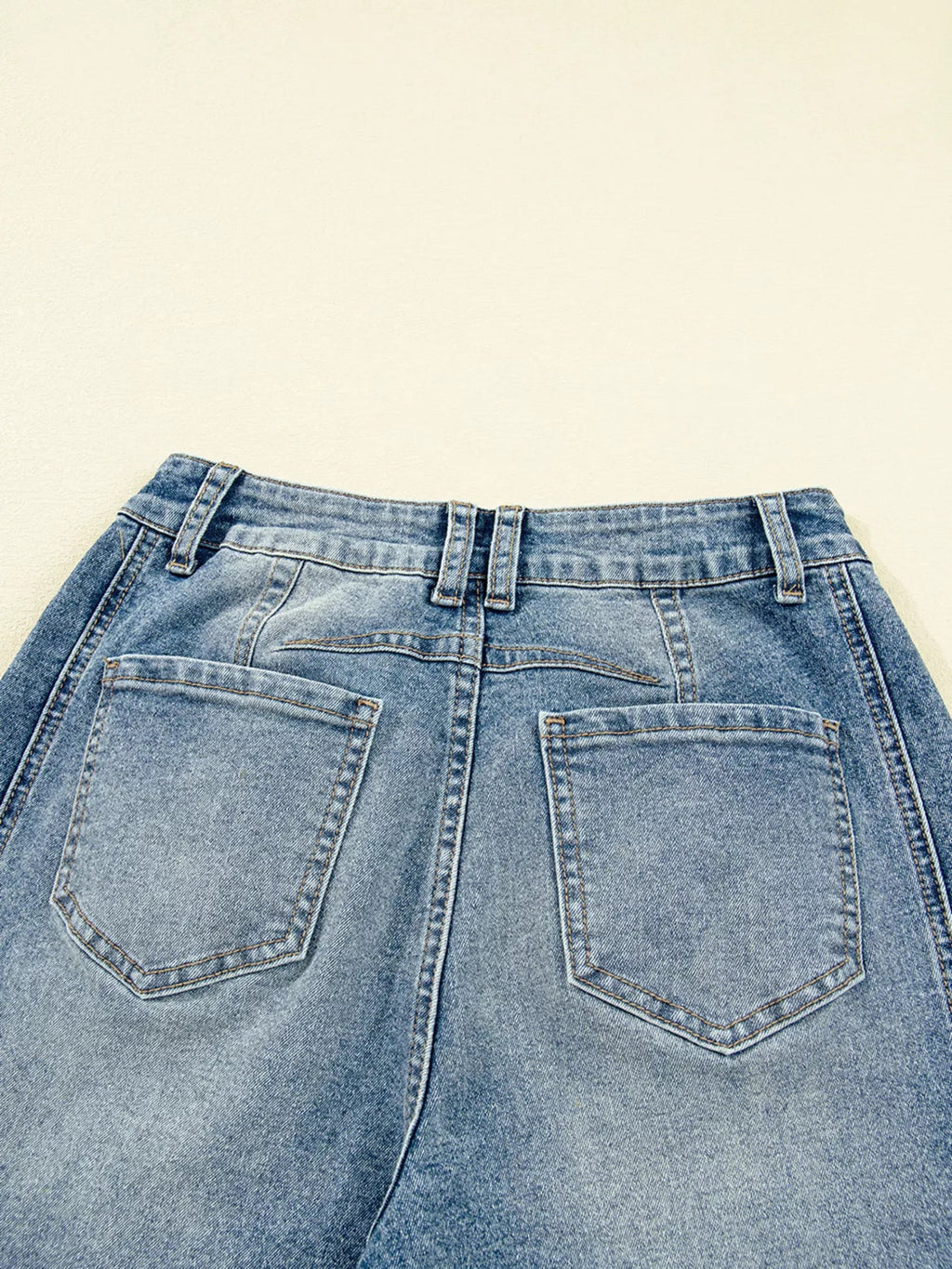 Vintage Washed Seam Detail Shift Jeans - Crowned Energy CO.