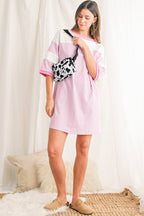 White Cow Pattern Print Buckle Wide Belt Inclined Shoulder Bag - Goddess Vibes