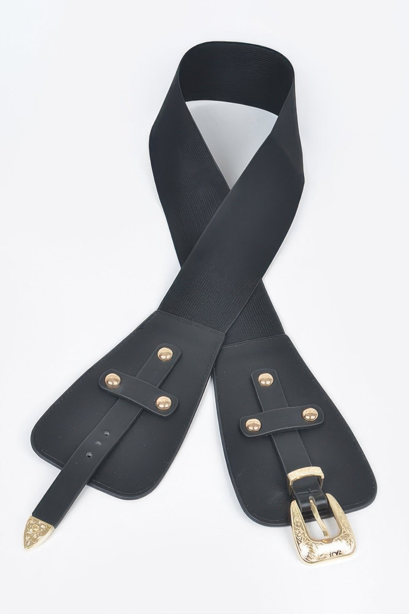 Wide Belt Buckle Plus Size Elastic Belt - Crowned Energy CO.