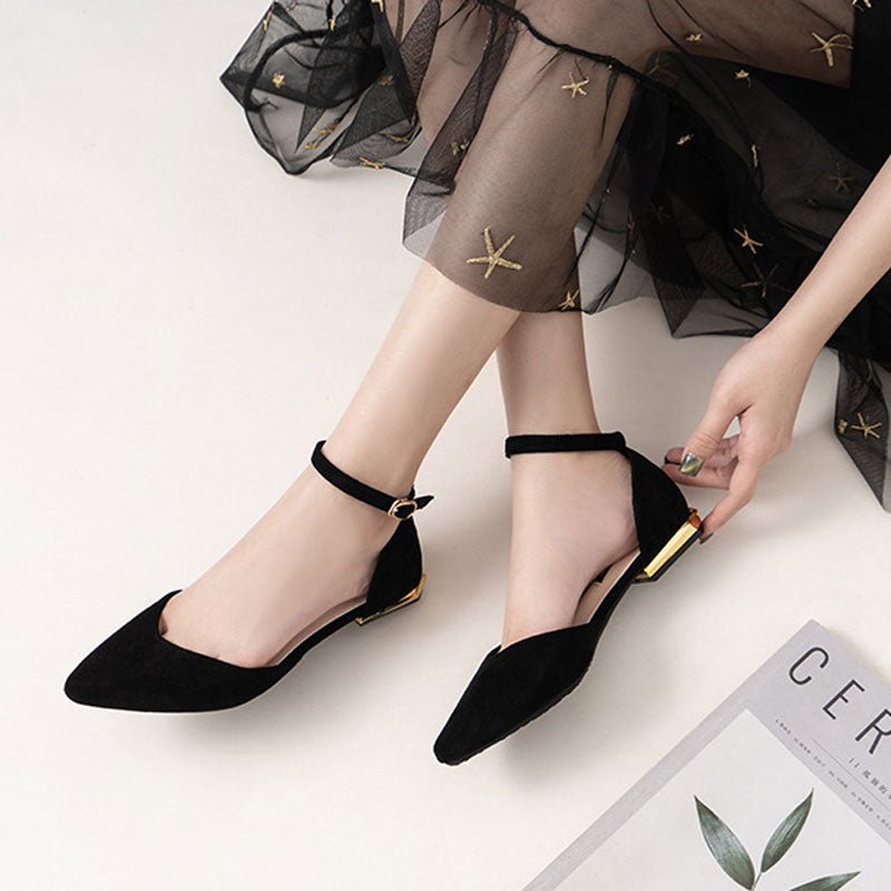 Women's Elegant Pearl Decor Point Toe Flats | ZAKAPOP - Crowned Energy CO.