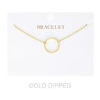 Women's Gold Dipped Open Circle Bracelet - Goddess Vibes