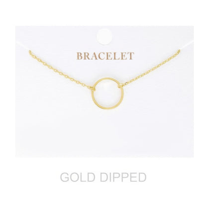 Women's Gold Dipped Open Circle Bracelet - Goddess Vibes