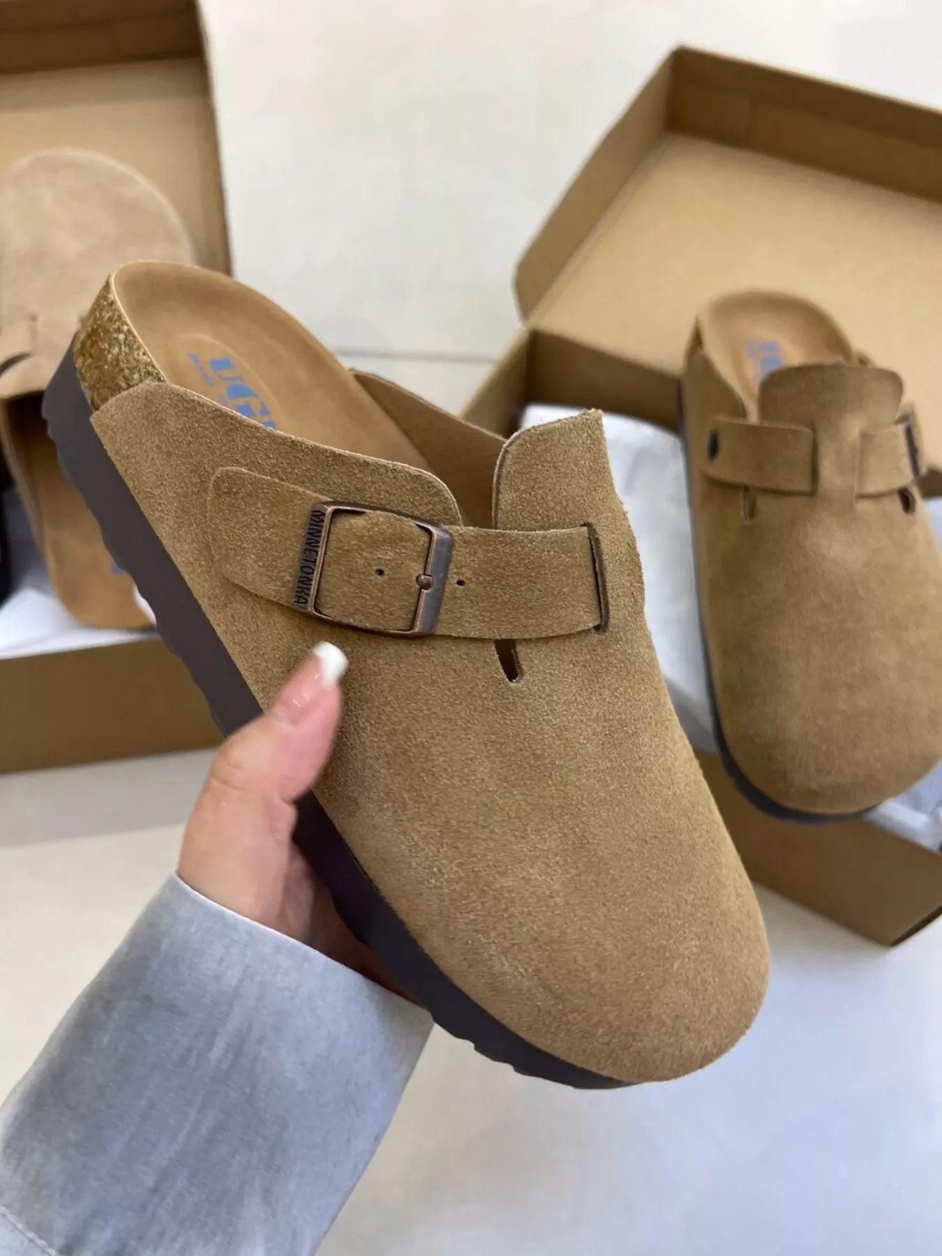 Women’s Round Toe Buckle Slip - On Flats - Crowned Energy CO.