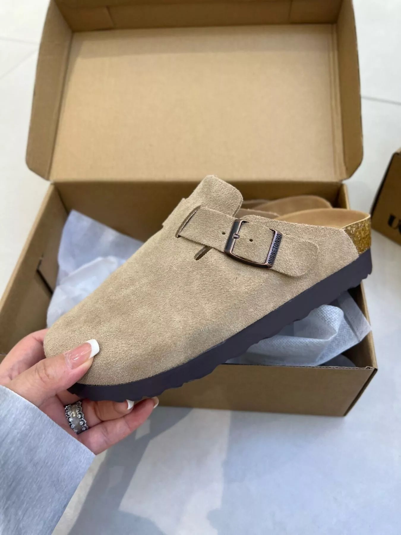 Women’s Round Toe Buckle Slip - On Flats - Crowned Energy CO.