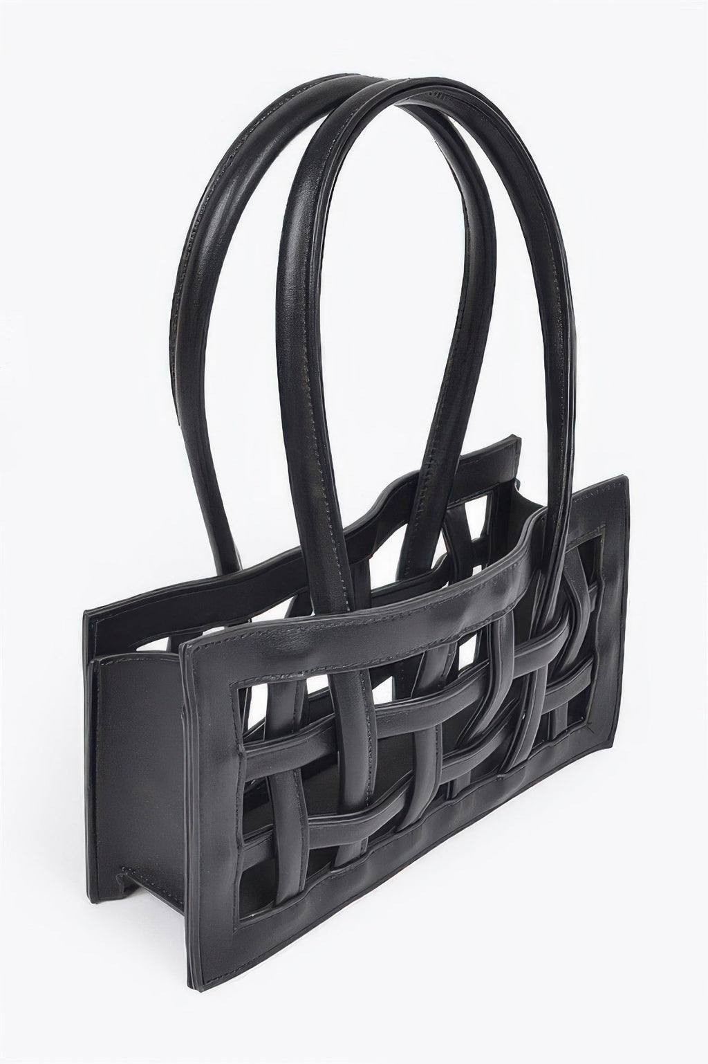 Woven Faux Leather Bag - Crowned Energy CO.