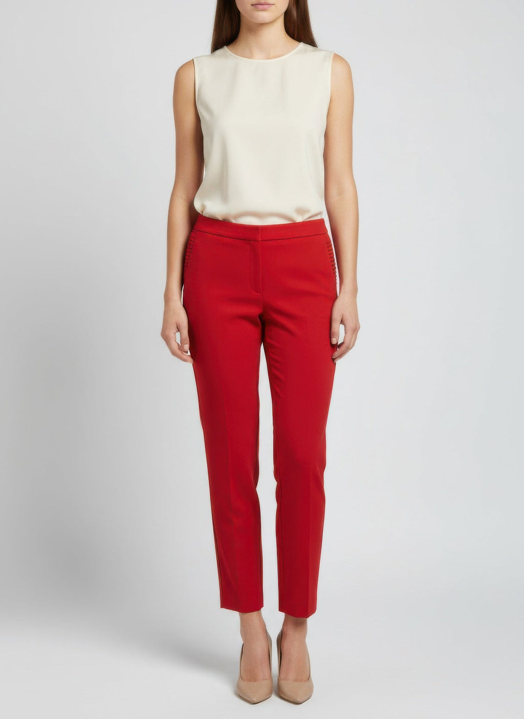 Zac & Rachel Solid Ankle Pants - Crowned Energy CO.