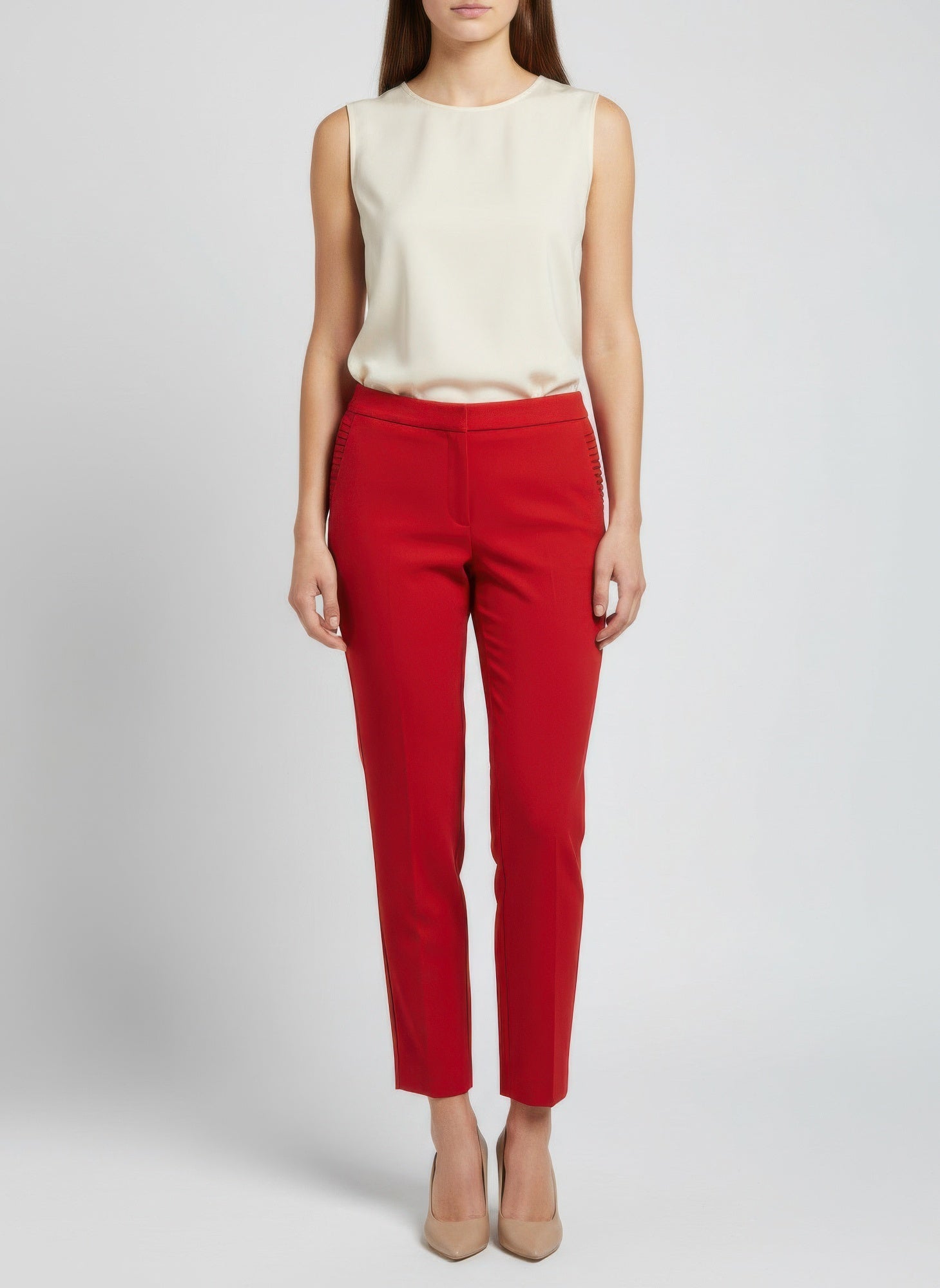 Zac & Rachel Solid Ankle Pants - Crowned Energy CO.